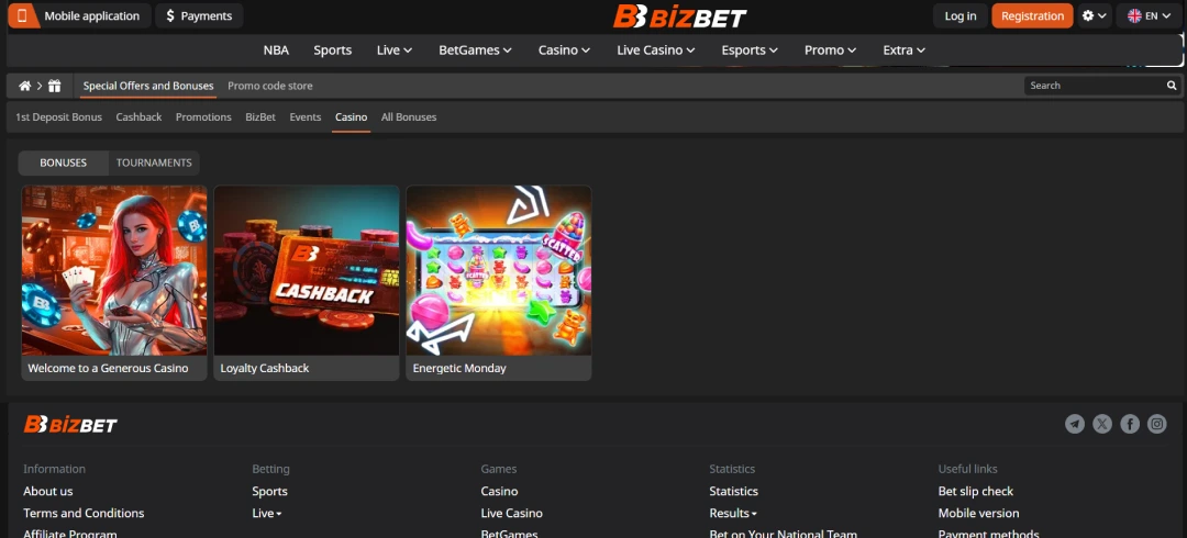 Image of Bizbet Casino Bonuses for Mongolian Players