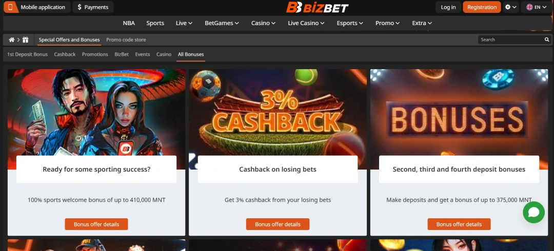 Image of Bizbet Mobile App Features