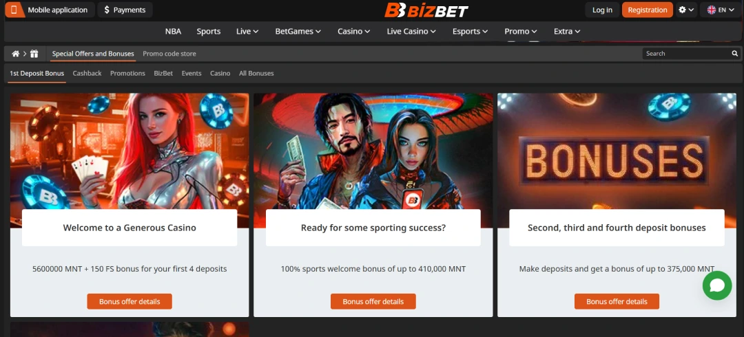 Image of Bizbet Welcome Bonus Overview